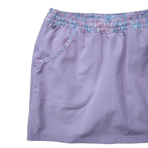 Columbia Floral Waistband Pale Violet Performance Sports Mini Skort XS - Picture 2 of 10